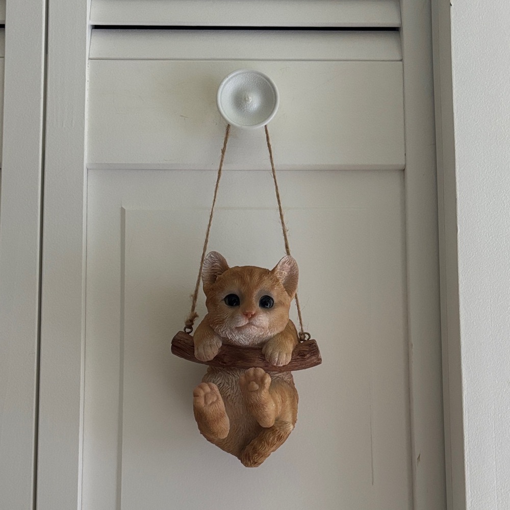Adorable Hanging Cat Figurine